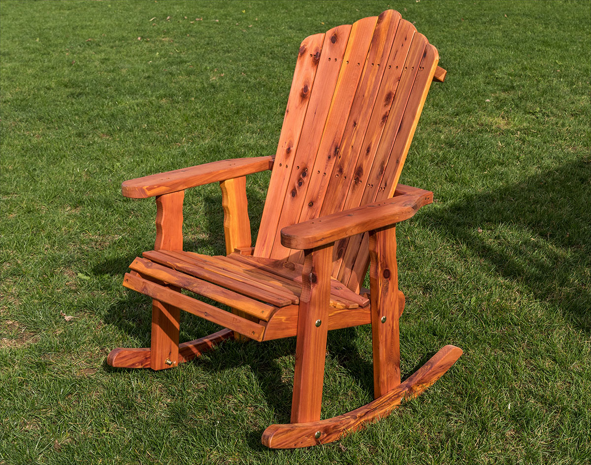 Cedar adirondack rocking chairs clearance