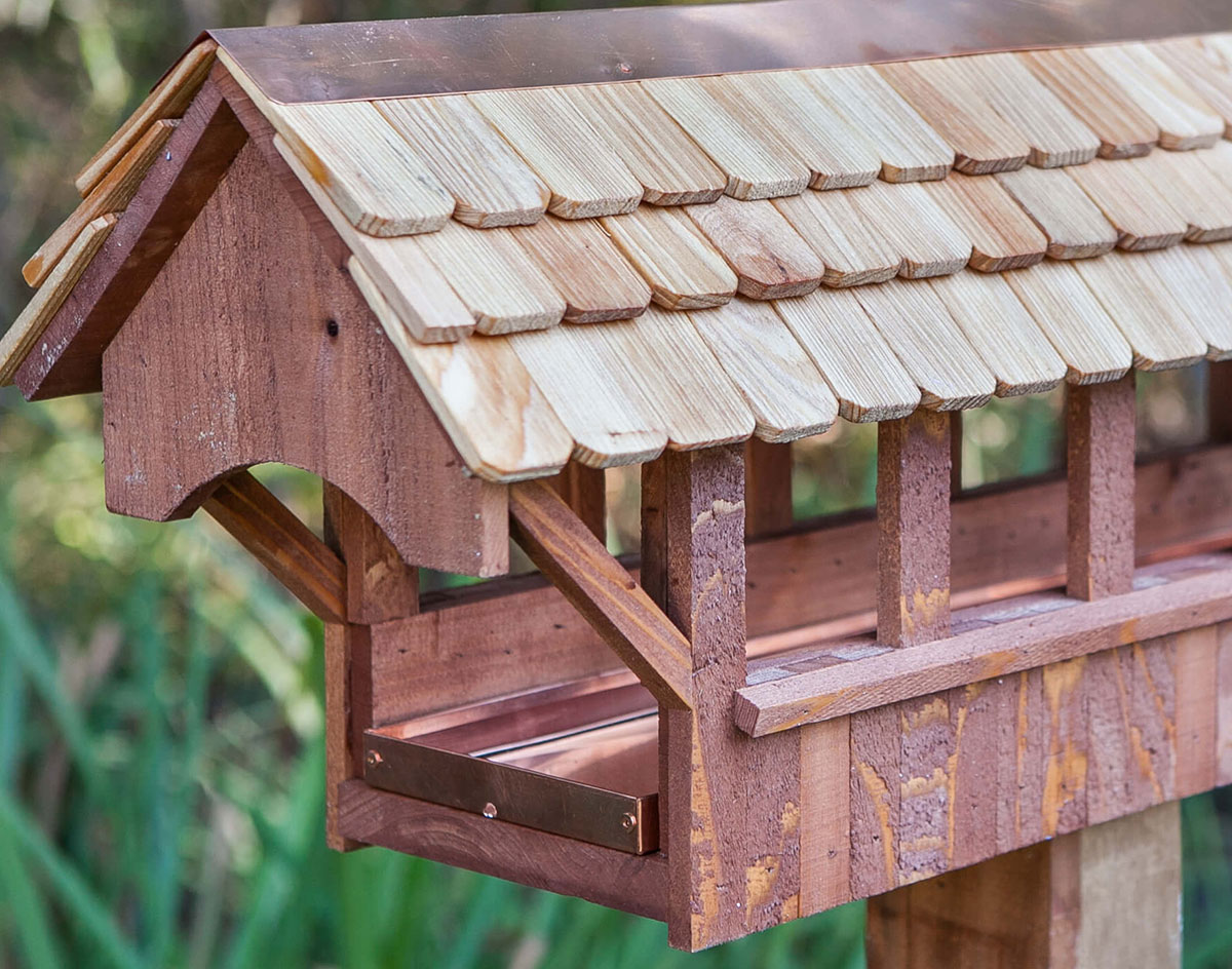 Cypress Humbert Covered Bridge Bird Feeder