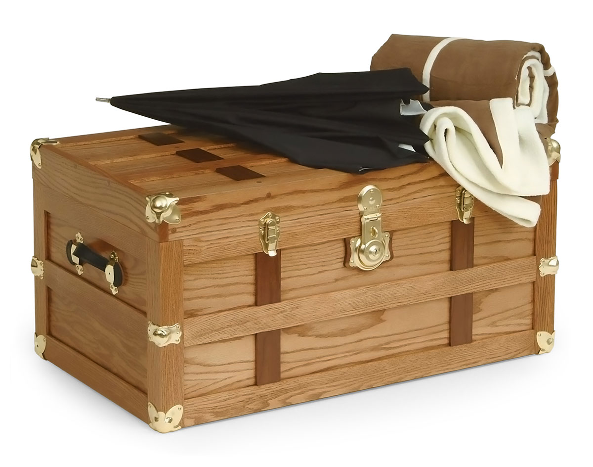 Oak storage chest trunk deals