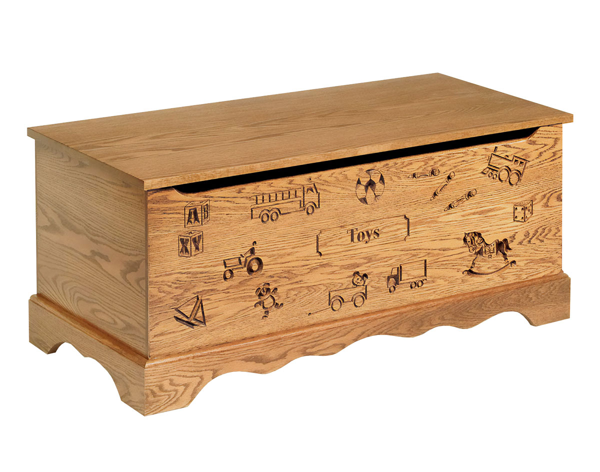 oak toy storage