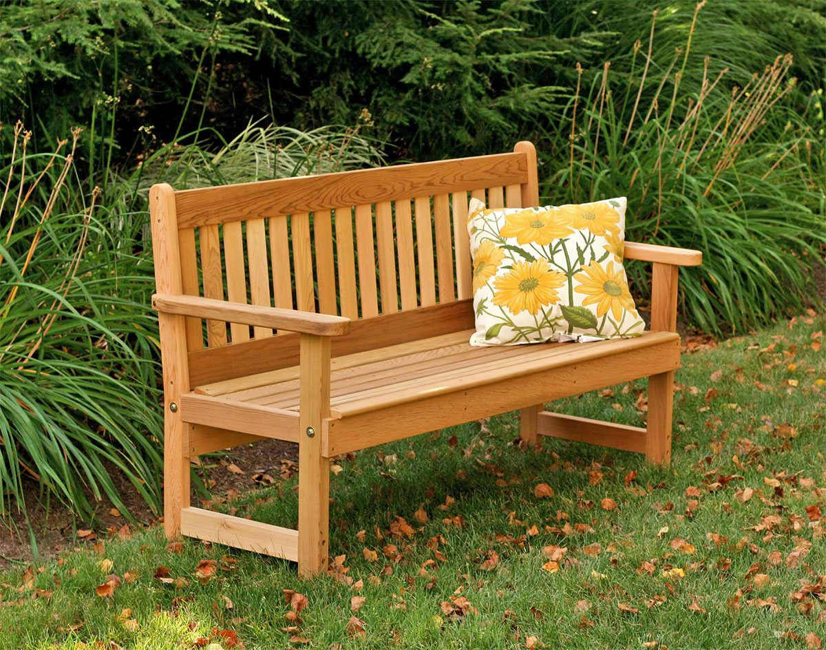 Red Cedar English Garden Bench