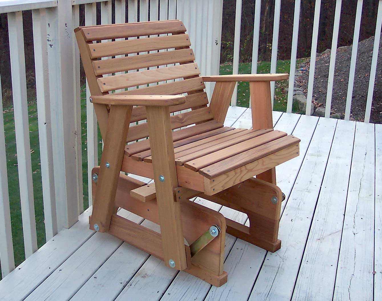 red cedar american classic glider chair