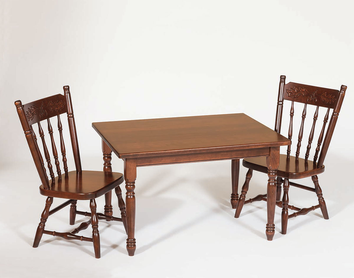 childrens oak table and chairs