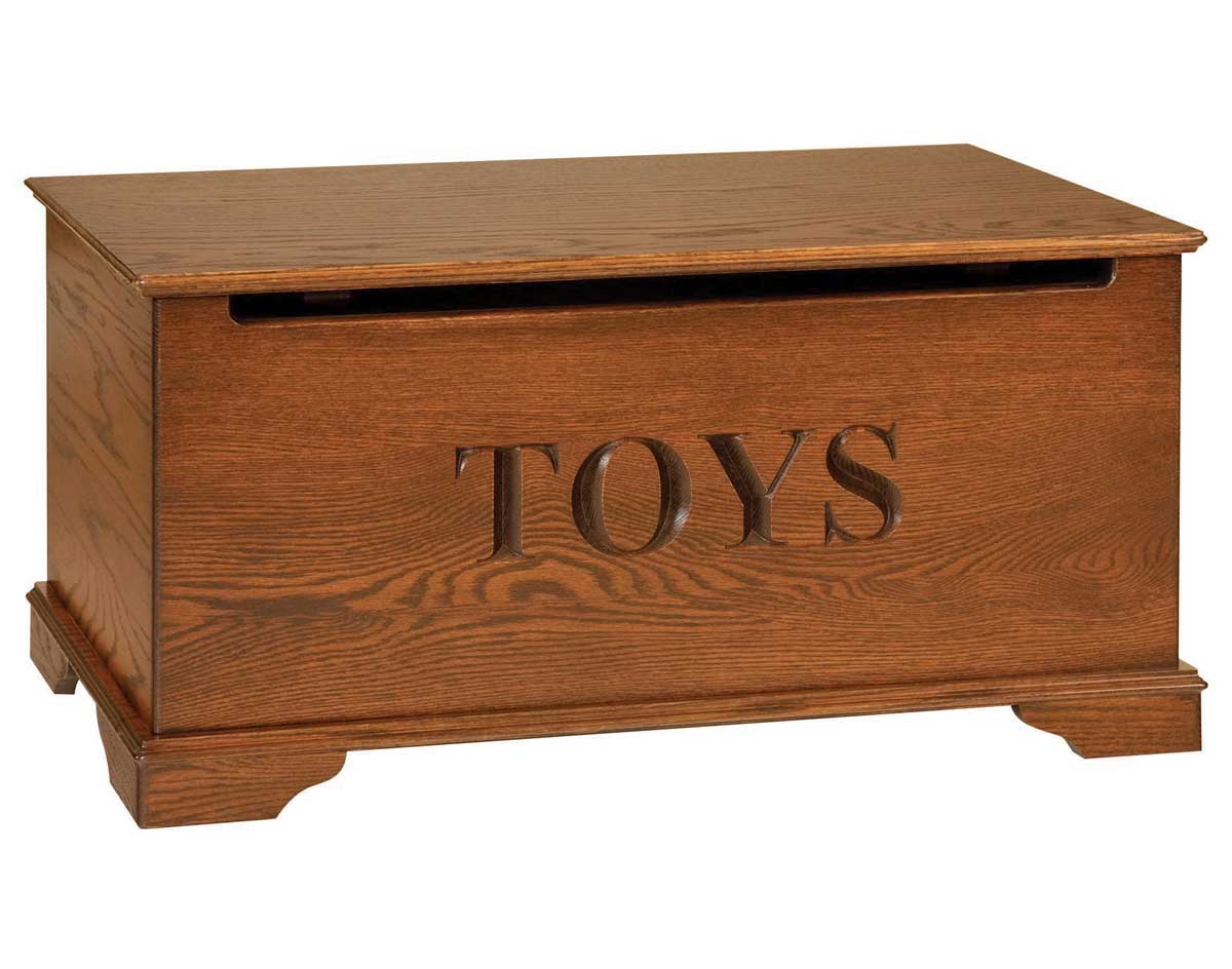 oak toy storage