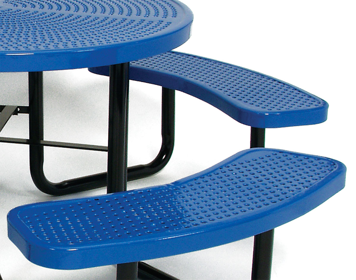 46 Round Perforated Metal Picnic Table