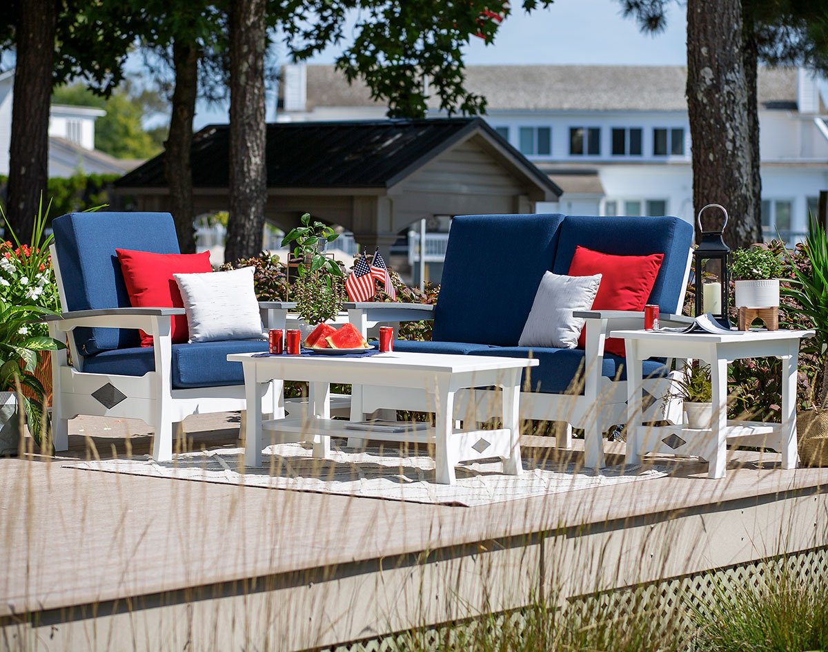 Sunbrella 5 piece woven seating set best sale