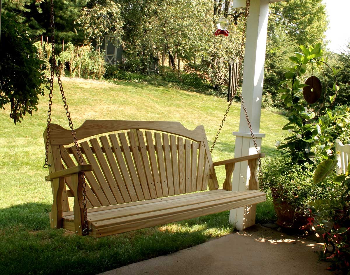 Treated Pine Fanback Porch Swing