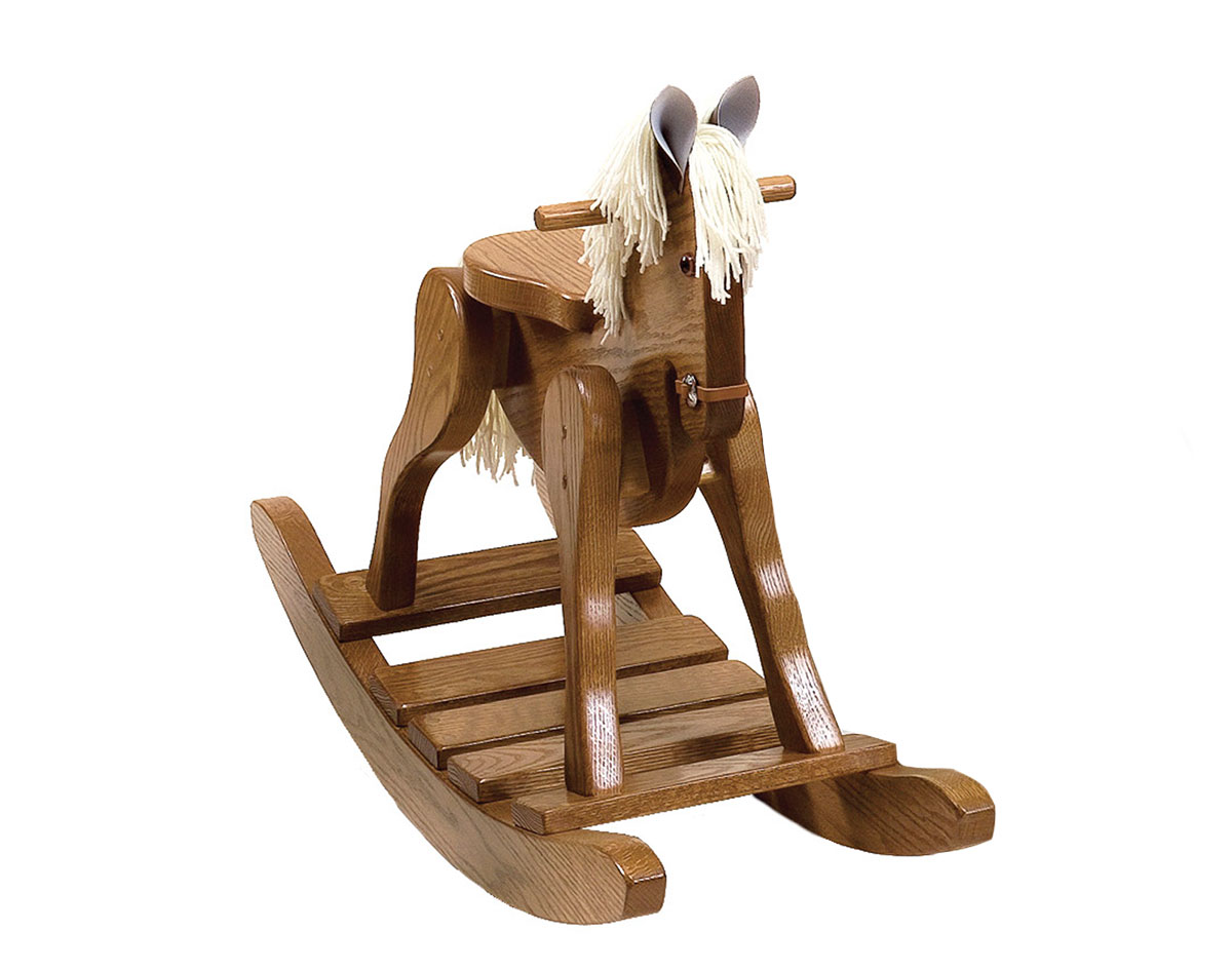 small wooden rocking horse